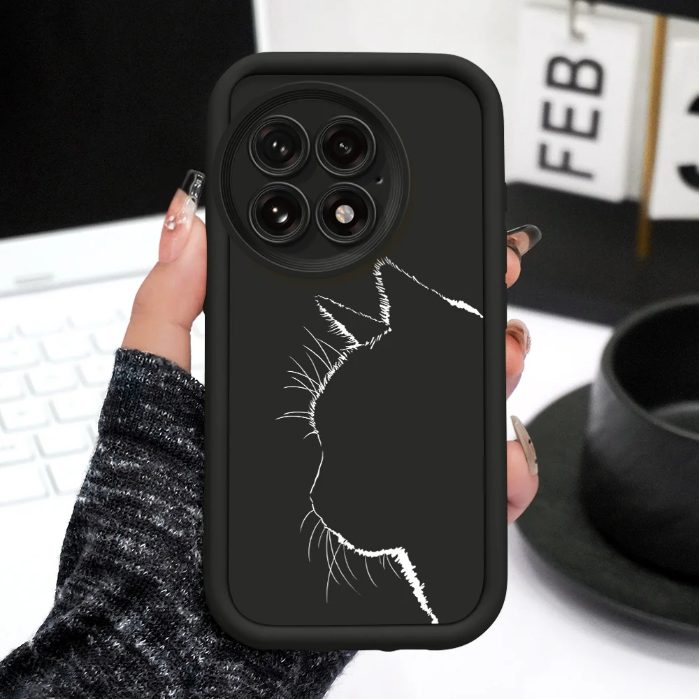 Elegant Cat Silhouette Staircase Soft Phone Case