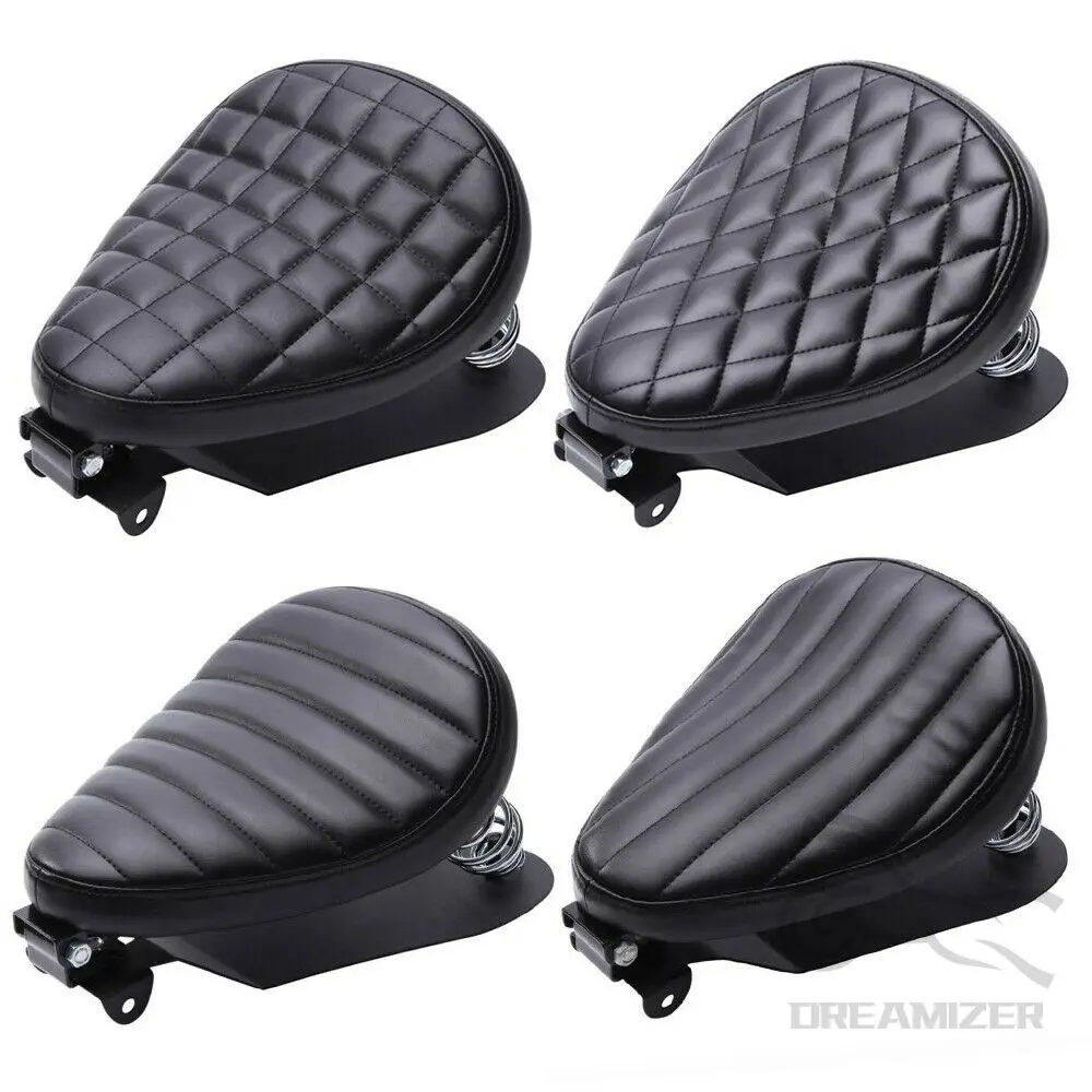 1 SET Motorcycle Retro Leather Solo Seat