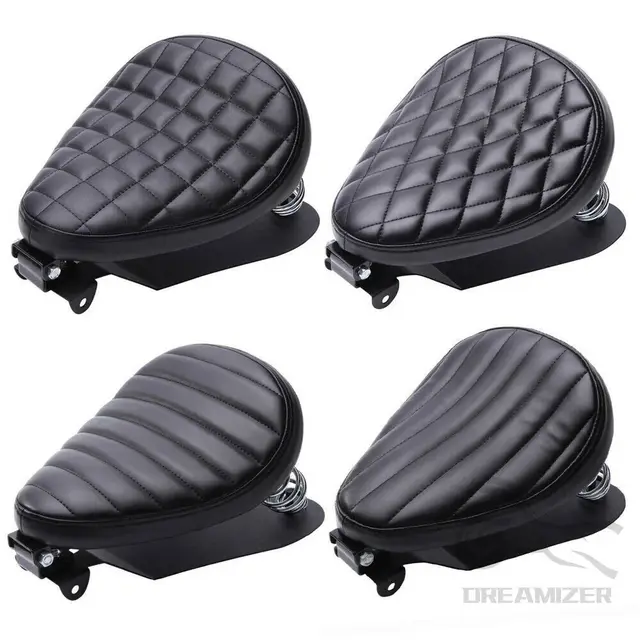 1 SET Motorcycle Retro Leather Solo Seat
