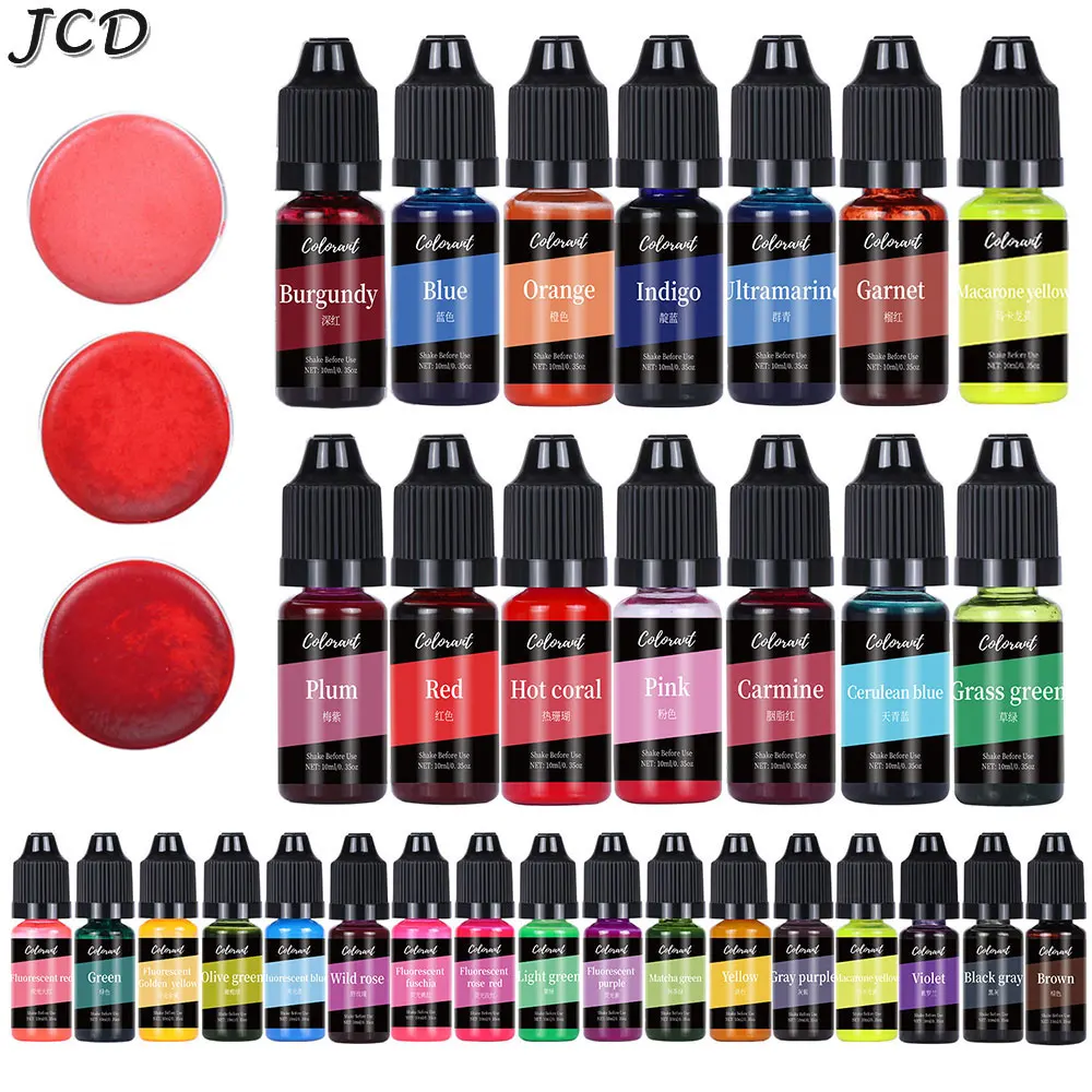 JCD 10ml Candle Dyes Pigment Soap Pigment Aromatherapy Liquid Colorant DIY Hademade Resin Craft Jewelry Making Supplies