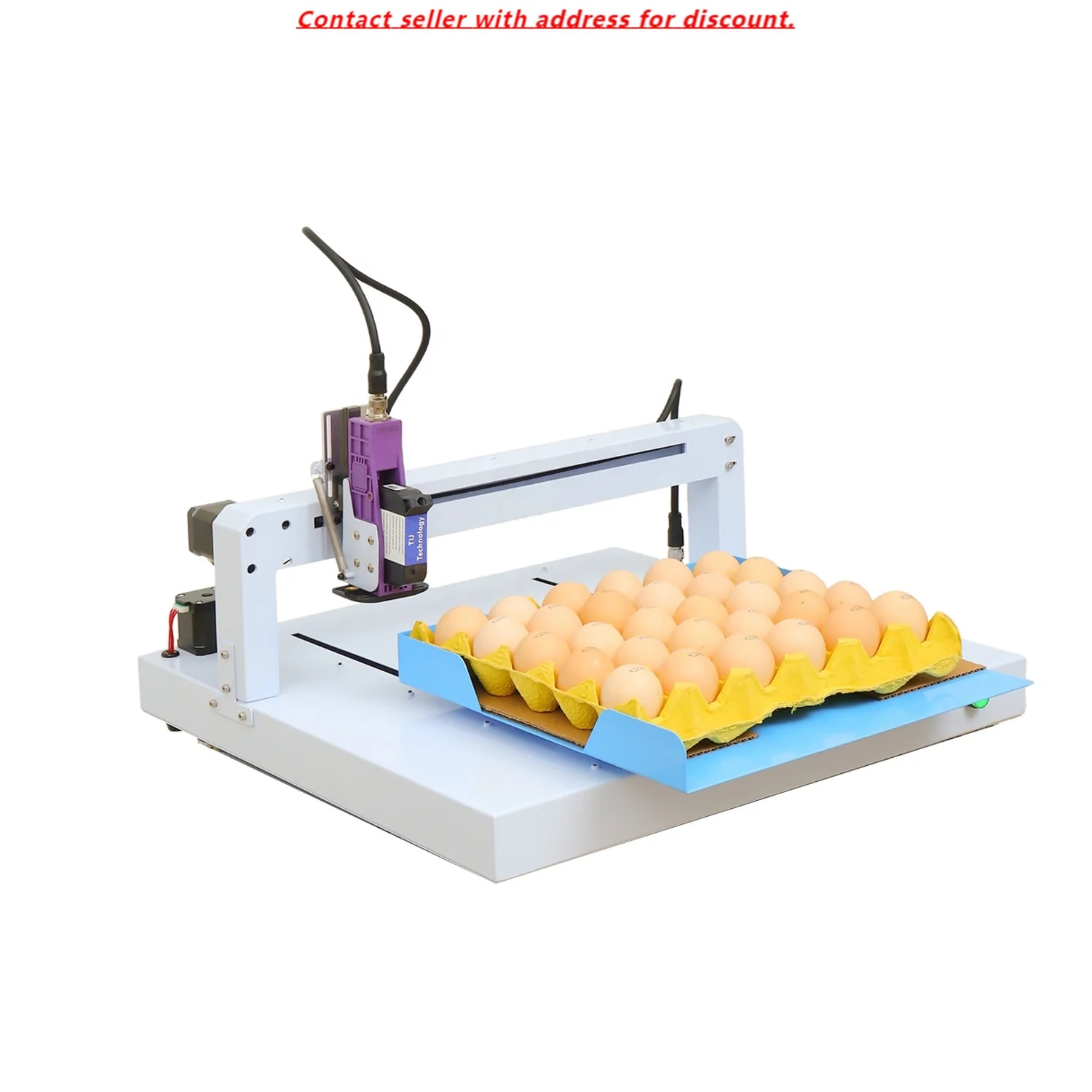 Red Ink Cartridge 42ml TIJ XY Mobile Inkjet Printer Printing Eggs Text Expiry Date Bar Cord