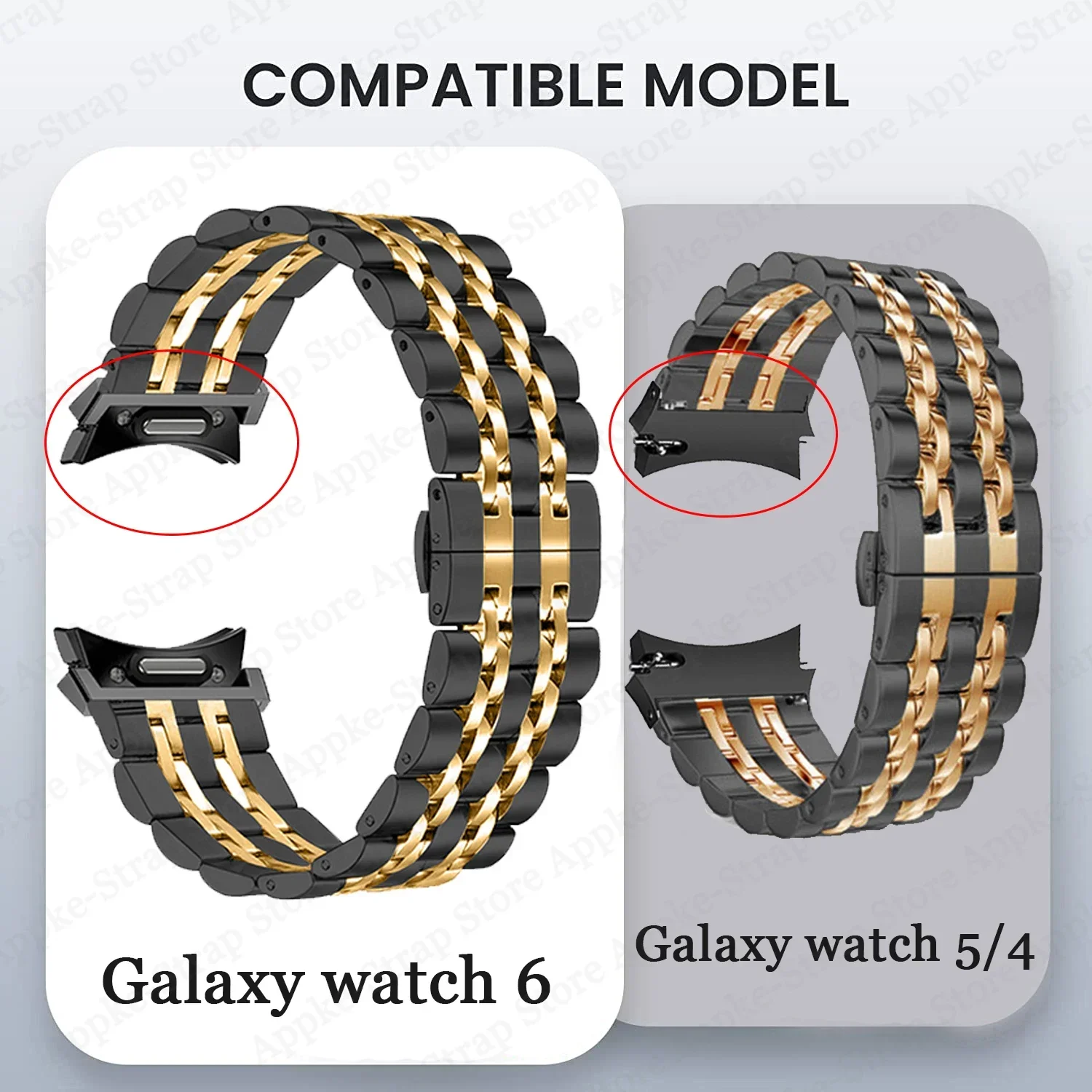 Premium Stainless Steel No Gaps Watch Strap Bracelet
