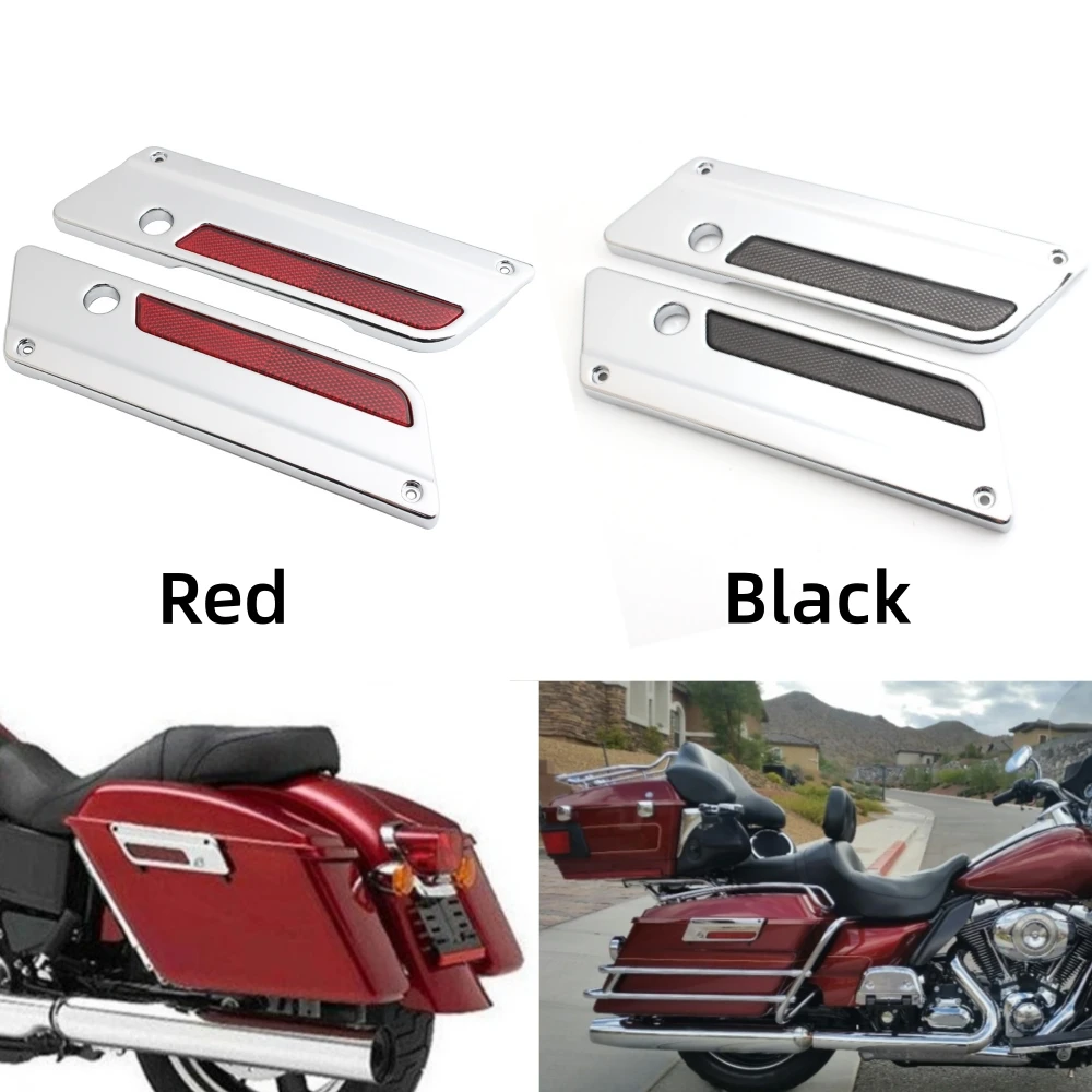 

Motorcycle Accessories Saddlebag Latch Cover For Harley Touring Road King Electra Glide Street Glide FLH FLT FLHR FLTR 1993-2013