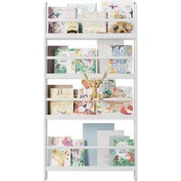Kids Bookshelf, Wall Mount 4-Tier Book Shelf Organizer for Toys and Books, Toy Storage Bookshelf in Bedroom, Living Room 1
