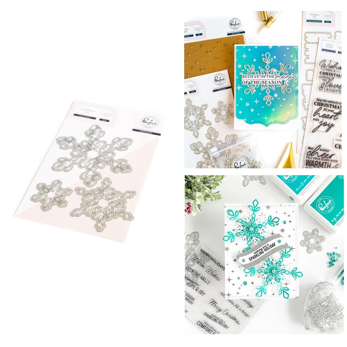 

2023 Arrivals Large Snowflakes Metal Cutting Dies Scrapbook Diary Decoration Embossing Template Diy Greeting Card Blade Punch