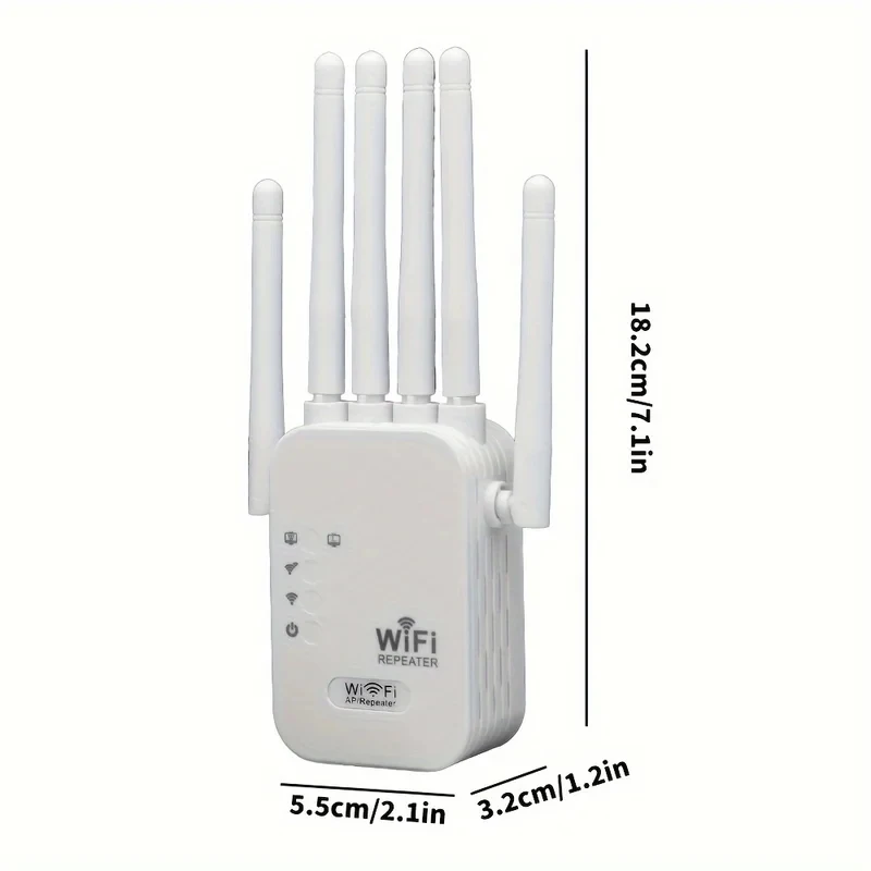 듀얼 밴드 2.4G 5G WiFi 신호 확장기 1200Mbps, 무선 범위 증폭기, 가정용 고속 홈 라우터 리피터