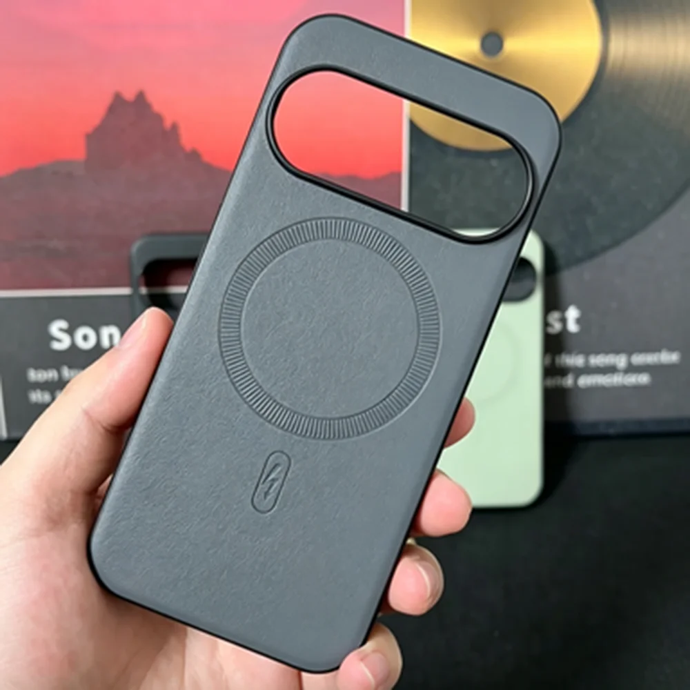 Magnetic Leather Shield Non-Slip Bumper Phone Case