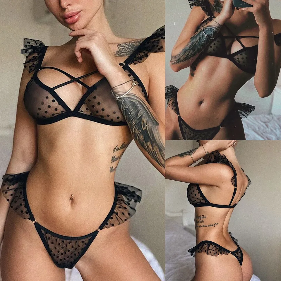 Lace Underwear Sexy Lingerie Set | Bra Underwear Set Plus Size - Female  Underwear - Aliexpress