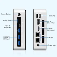 2025 Topton 13th Gen Mini Gaming PC i7 1360P 2xDDR5 4800MHz 2*NVMe Windows 11 NUC Mini PC Portable Computer 2 LAN HTPC WiFi6 2