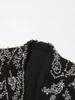 TWOTWINSTYLE Solid Spliced Diamonds Chic Blazers For Women Notched Collar Long Sleeve Patchwork Button Designer Coat Female New 4