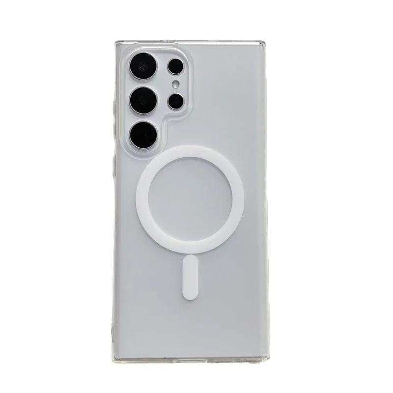 

Transparent Phone Case for Samsung Galaxy S22, S23 Ultra, Matte, Magnetic, Protective Cover, Light, Luxury, Full Coverage
