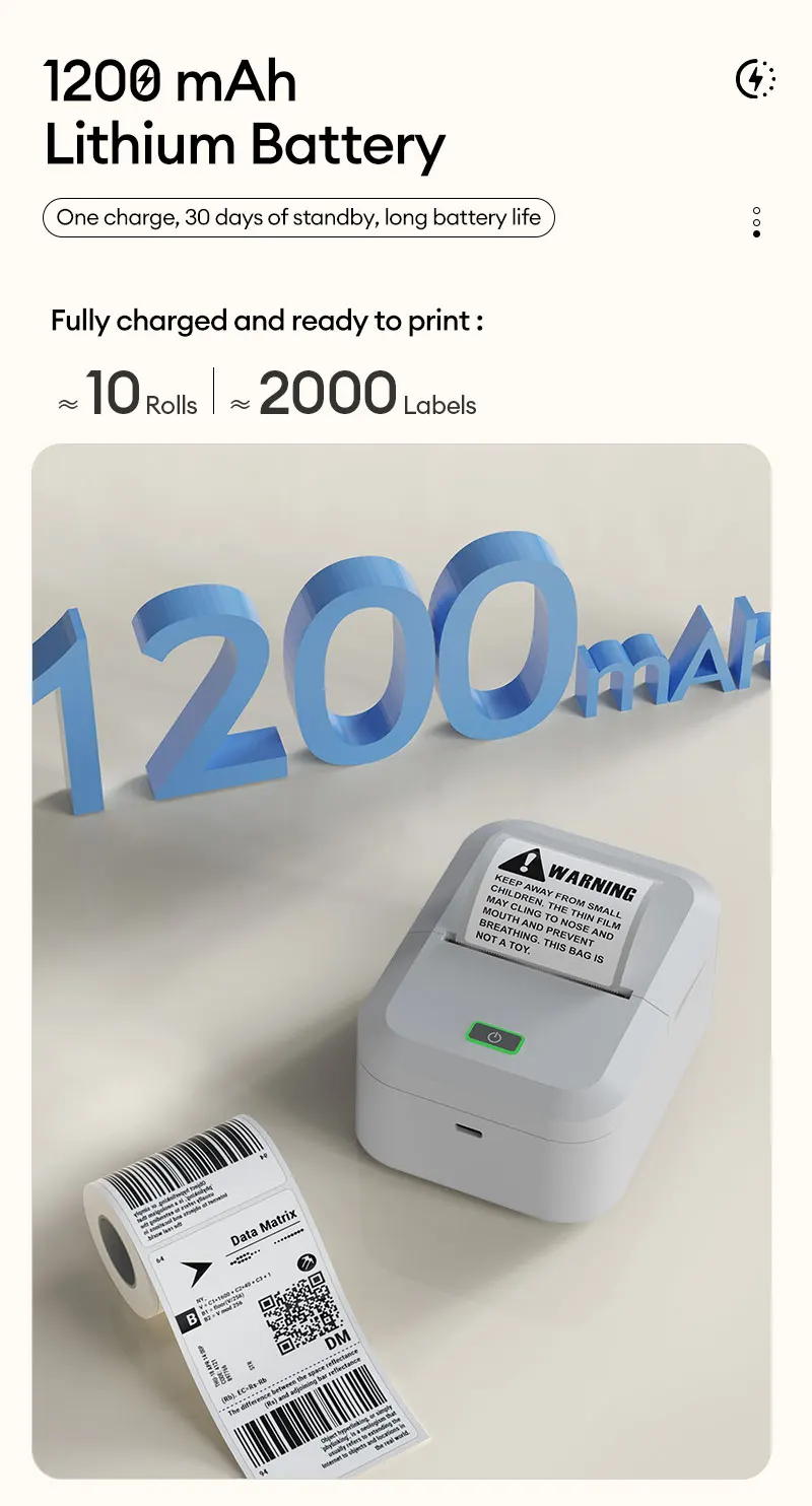 Marklif X2 Portable Thermal Printer Mini Pocket Printer Self-Adhesive Sticker Labeling Machine Similar as B21 B1 Printer Noink