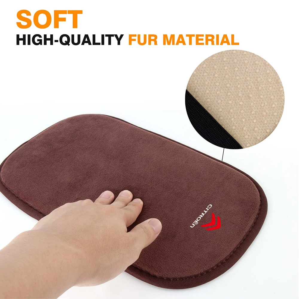 Deluxe Fur Anti-Slip Car Armrest Box Protective Cover