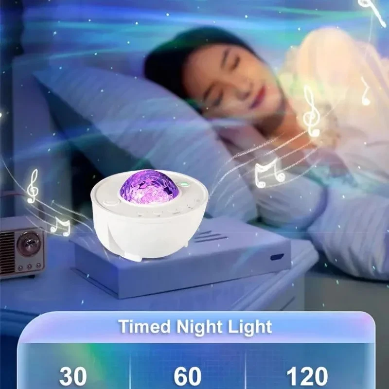 

Starry Projector Galaxy Night Light with Ocean Wave Music Speaker Sky Light Projector for Bedroom Decoration Birthday Gift Party