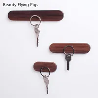 Wood Key Holder Wall Key Storage Organizer Weak Magnetic Key Rack Hanger Key Ring Hooks Clerk Housekeeper on The Wall 1