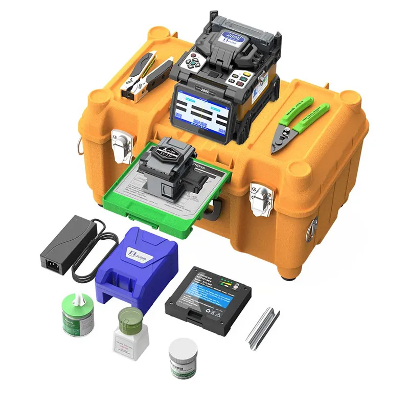 JILONG KL-280E Multi-Functional Trunking Splicer FTTH Fiber Fusion Splicer 8S Splice 4 Motors 6800mAh Battery Capacity