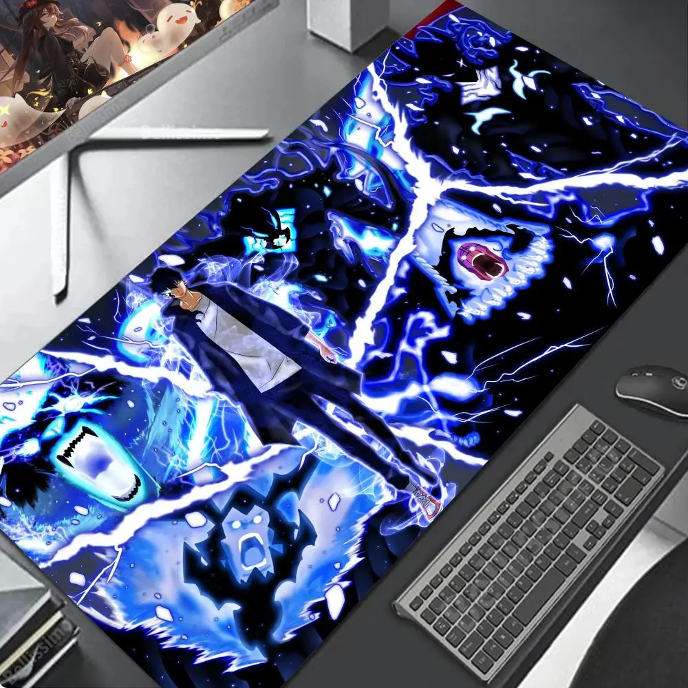 Enhanced Title: Gamer Leveling Mouse Pad - Large Rubber Desk Accessory with Kawaii Design