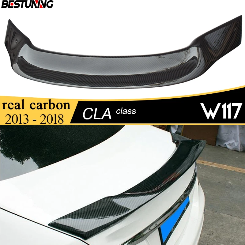 3*3 Spoiler Posteriore In Vera Fibra Di Carbonio Per Mercedes Cla Classe 2013 - 2018 Berlina A 4 Porte W117 C117 Cla 200 Cla 220 Cla 250 Cla 45 Amg