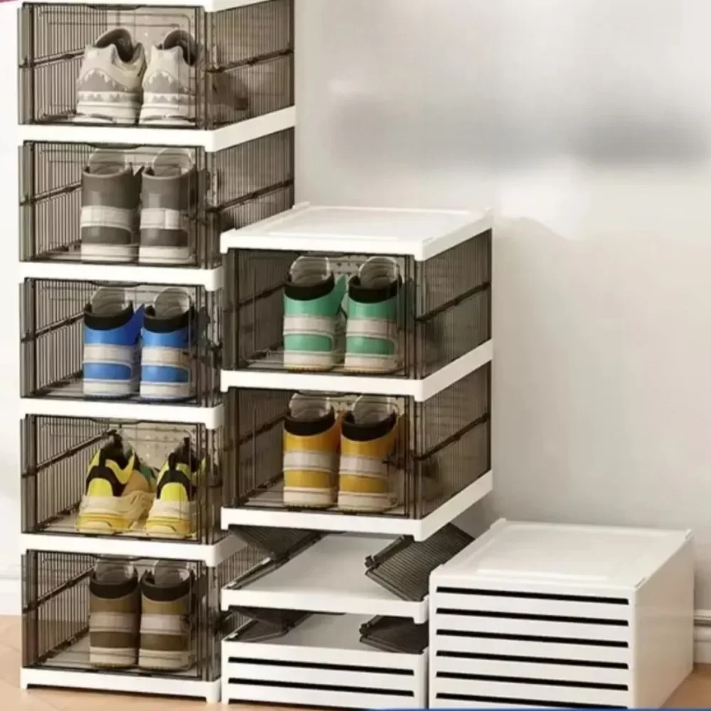 Multi Layer Shoe Box Thickening No Installation Required Transparent Simple Shoes Organizer Foldable Easy Dust-Proof Storage Box