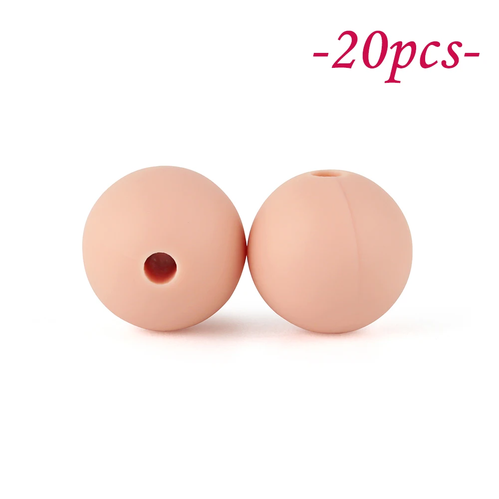 Vibrant Silicone Beads Set for DIY Jewelry & Crafting – 20-Piece Collection