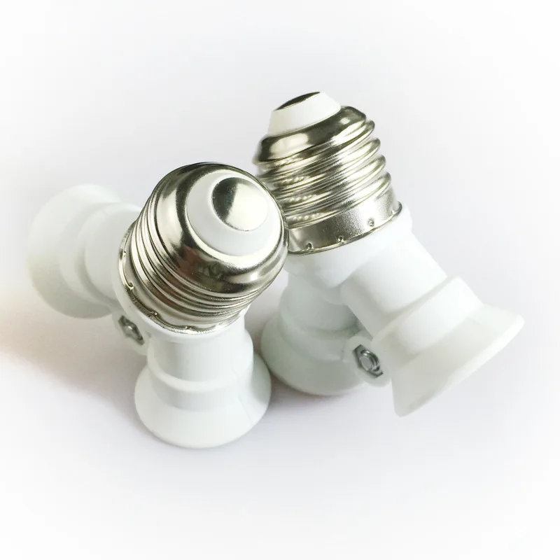 Universal E27 to 2E14 Screw Lamp Base Socket E14 Light Bulb Adaptor Extend Holder LED Lighting Converter