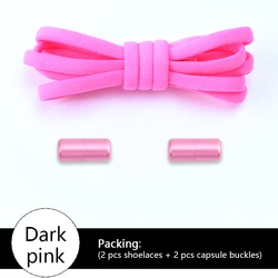 Colorful No-Tie Elastic Shoelaces for Sneakers - Easy Slip-On Shoe Accessories (Dark pink)