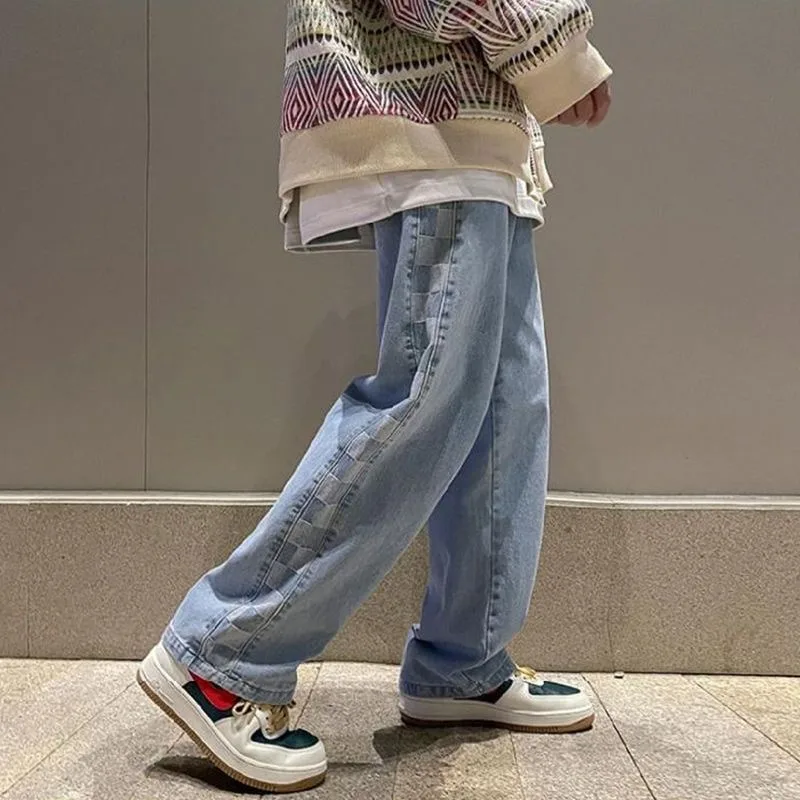 Men's Jeans Wide Baggy Jeans Man Y2k Pants Jean Mens Trousers Denim Shorts Streetwear Clothing Flared Male Cargo Ripped
