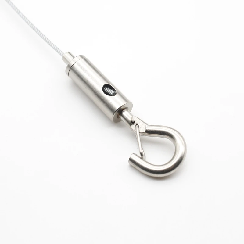 304 Stainless Steel Automatic Wire Rope Spring Hook Adjustable - Image 5