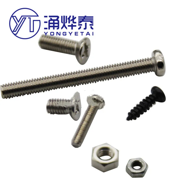 

YYT 100PCS Screw screw m3 screw flat head screw nut m3 nut M2/M2.5 screw
