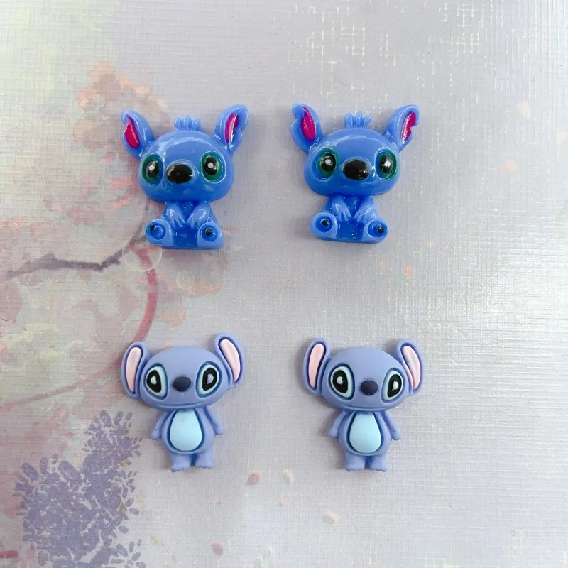 

10 Pcs New Disney Cute Stitzer Cartoon Animals Resin Cabochon Scrapbooking DIY Jewelry Hairpin Craft Decoration Accessories