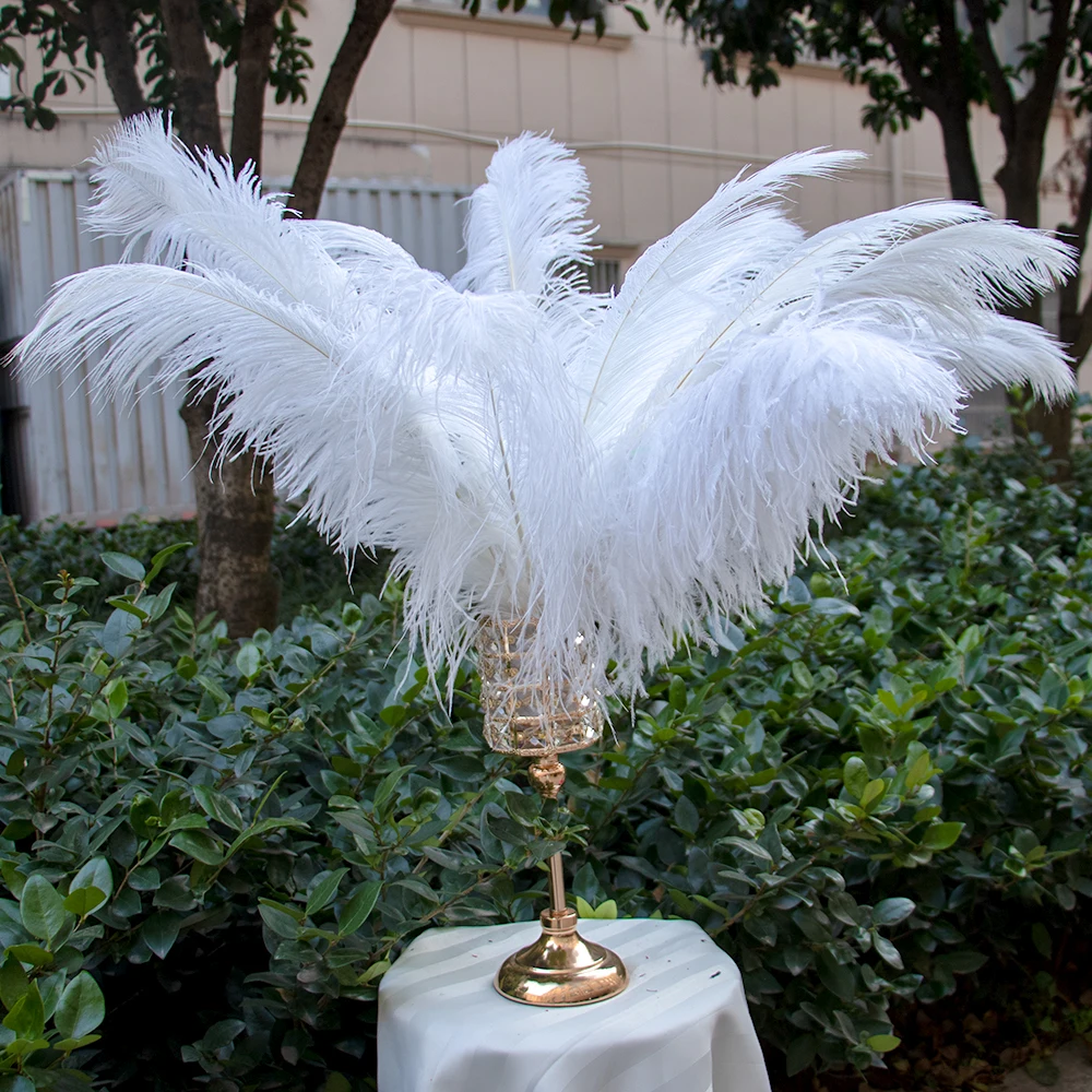 10Pcs/Lot Natural White Ostrich Feather 15-60CM for Crafts Wedding Party Decoration Table Centerpieces Carnival DIY Plumas Decor