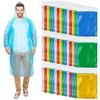 10/20/50 Pieces Rain Ponchos Adults Disposable Plastic Raincoats with Hood Portable Emergency Raincoats for Outdoor Activities 1