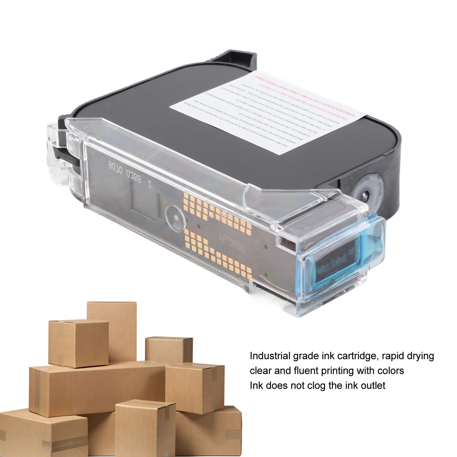 42ML 12.7mm Ink solvent ink Handheld Online Inkjet Printer Cartridge Quick Dry Black Original Parts Office