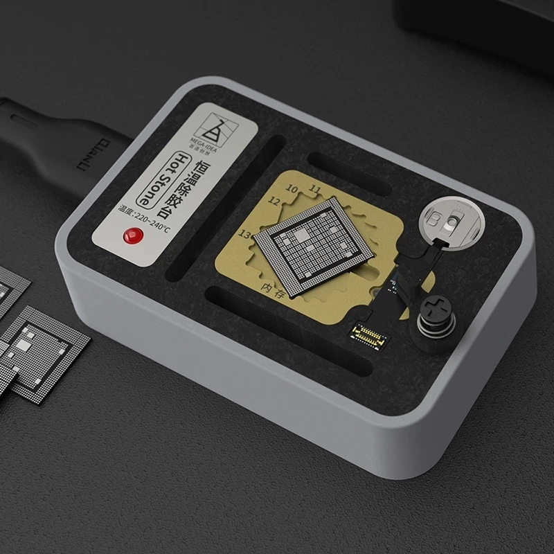 

MEGA-IDEA Hot Stone Constant Temperature Fixture for A10 A11 A12 A13 NAND CPU Fingerprint CHIP Welding Platform IC Glue Removing