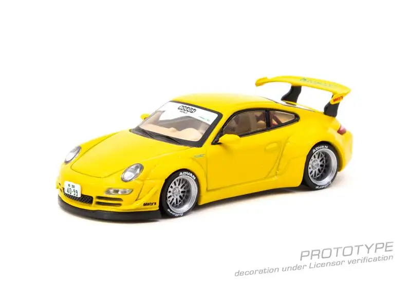 

Предварительная продажа Tarmac Works 1:64 RWB 997 NOTTING HILL желтая коллекция литой модели автомобиля