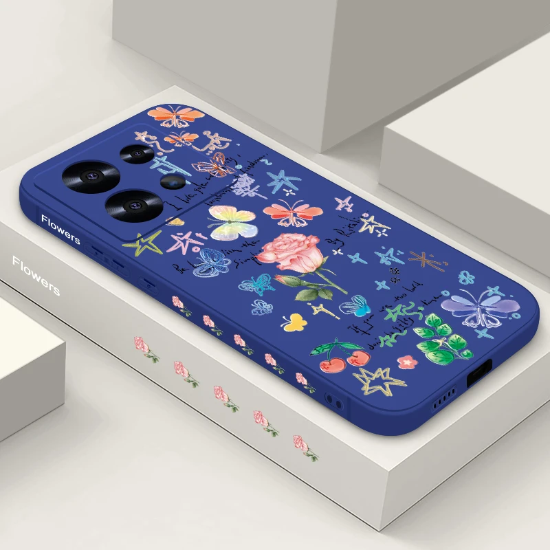 Cartoon Flower Lanyard Soft Phone Case