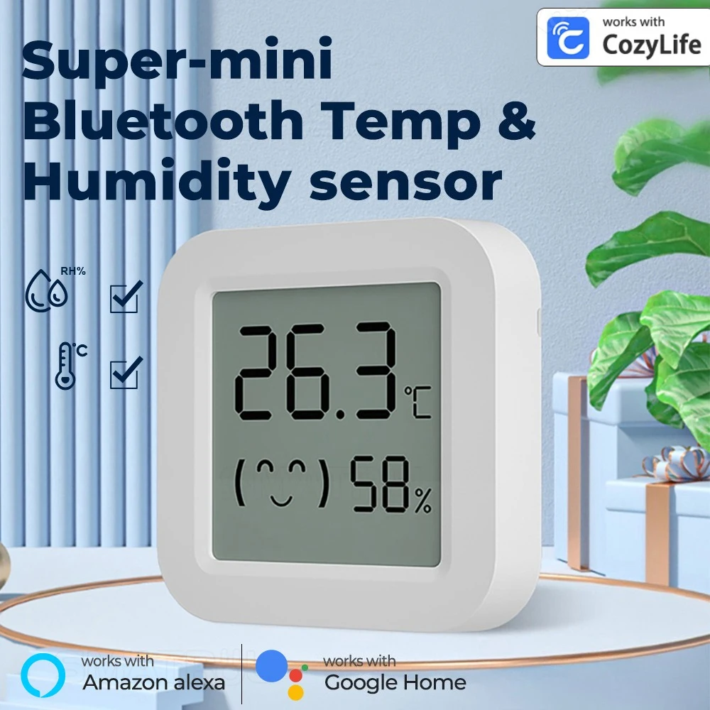Smart Temperature Sensor Mini LCD Display Bluetooth APP Remote Control