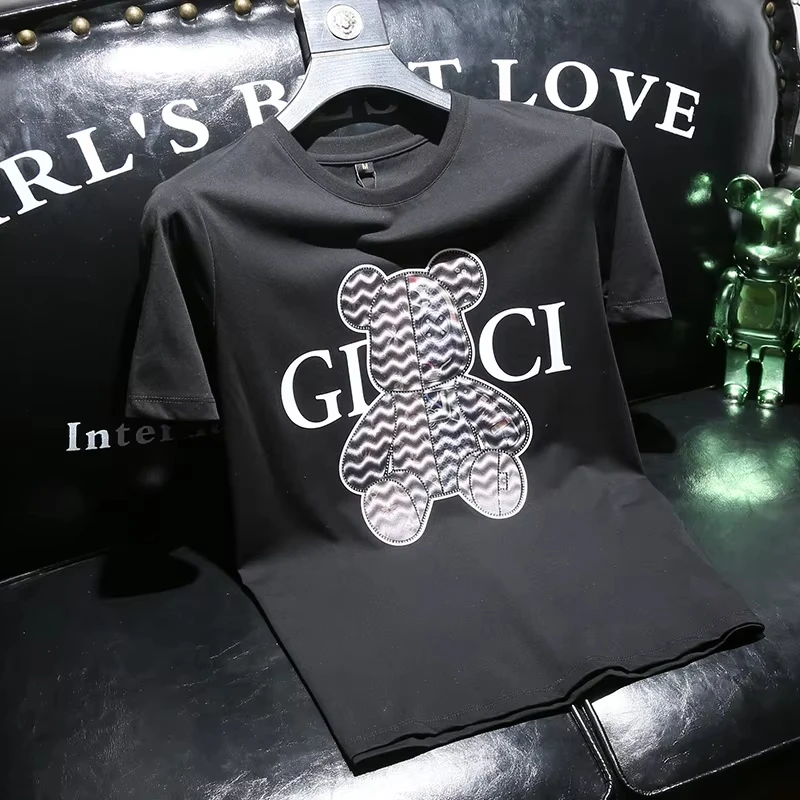 Cotton Short Sleeved Shirt New Summer Cotton Women's T-shirt Men's Classic Unisex T-shirt