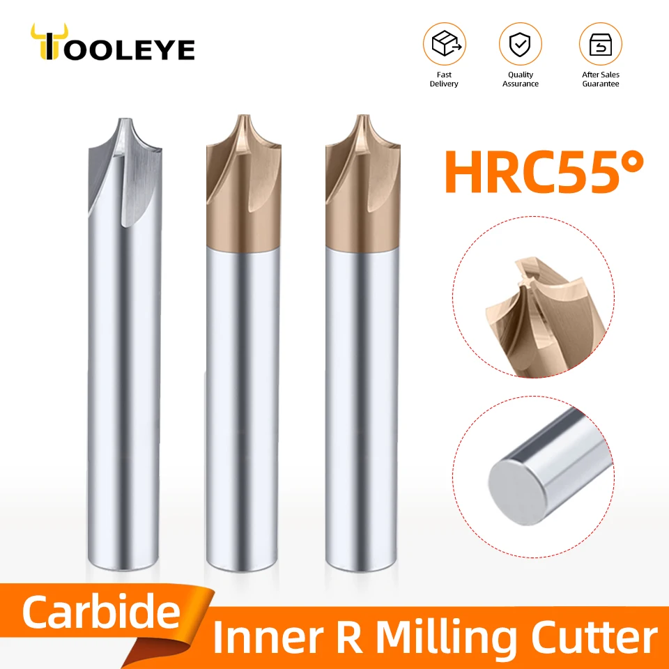 Tungsten Carbide Radius Corner Rounding Cutter End Mill CNC Tool R0.5