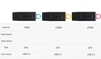 Kingston DTX USB 3.2 Gen 1 Flash Drive 32GB 64GB 128GB 256GB Mini Key Memory Stick for Laptop PC Computer Pro Unit 3