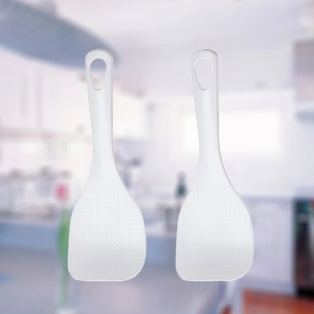 

2pcs Rice Paddle, Rice Spoon Scoop White Spatula Spoon Rice Spatula for Home Kitchen Restaurant