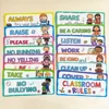 16 Pcs Classroom Rules Learning English Cards Bulletin Board Set Classroom Decor Behavior Rules Developing Teacher Teaching Aids 3