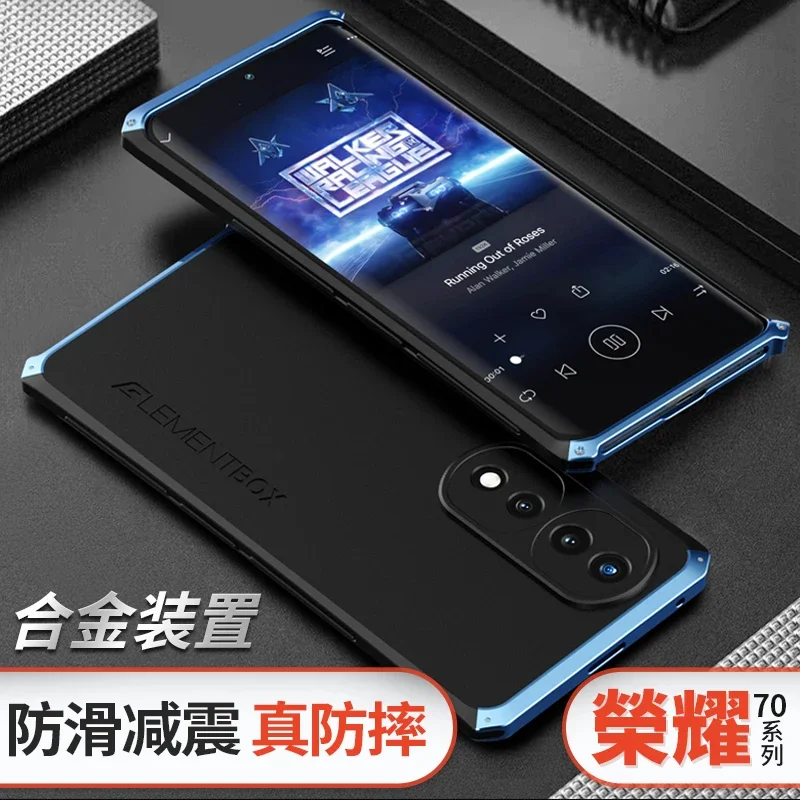 

Алюминиевый металлический бронированный противоударный чехол для телефона Honor 50 70 80 90 Pro, жесткая пластиковая защитная задняя крышка, оболочка, чехлы