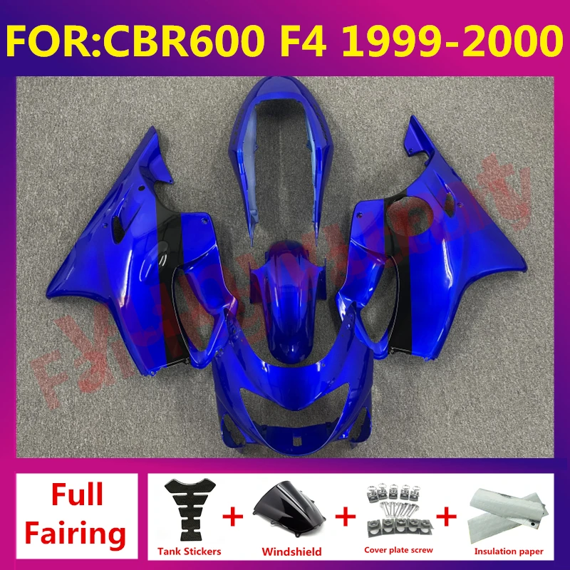 

NEW ABS Motorcycle Injection mold Fairing kit fit For CBR 600 CBR600 CBR600F F4 1999 2000 Bodywork fairings Kits set blue black