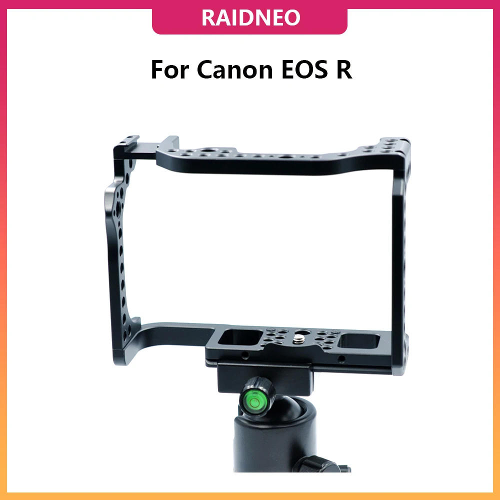 Raidneo Camera Cage Frame Per Canon Eos R Dslr Gabbia Protettiva Rig A Sgancio Rapido Con Scarpa Fredda 3/8 1/4 Fori Filettati