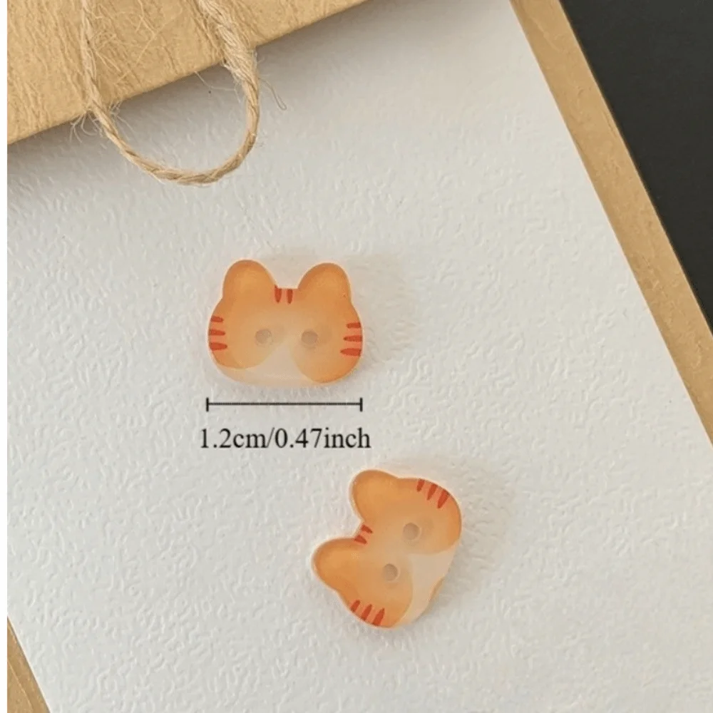30개 회색 고양이 12mm 키티 버튼 귀여운 레진 캘리코 고양이 버튼 창의적이고 패셔너블한 진저 고양이 버튼 의류 코트용