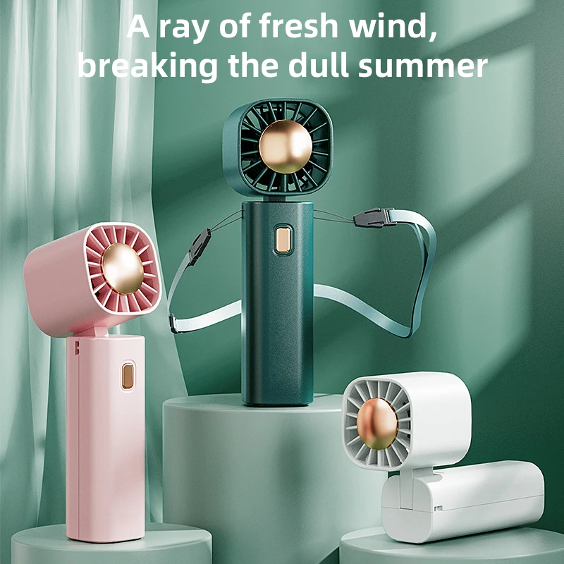 

USB Rechargeable Portable Fan Summer Hot Air Conditioning Small Floor Standing Fan Desktop Handhold Travling Outdoor Fan