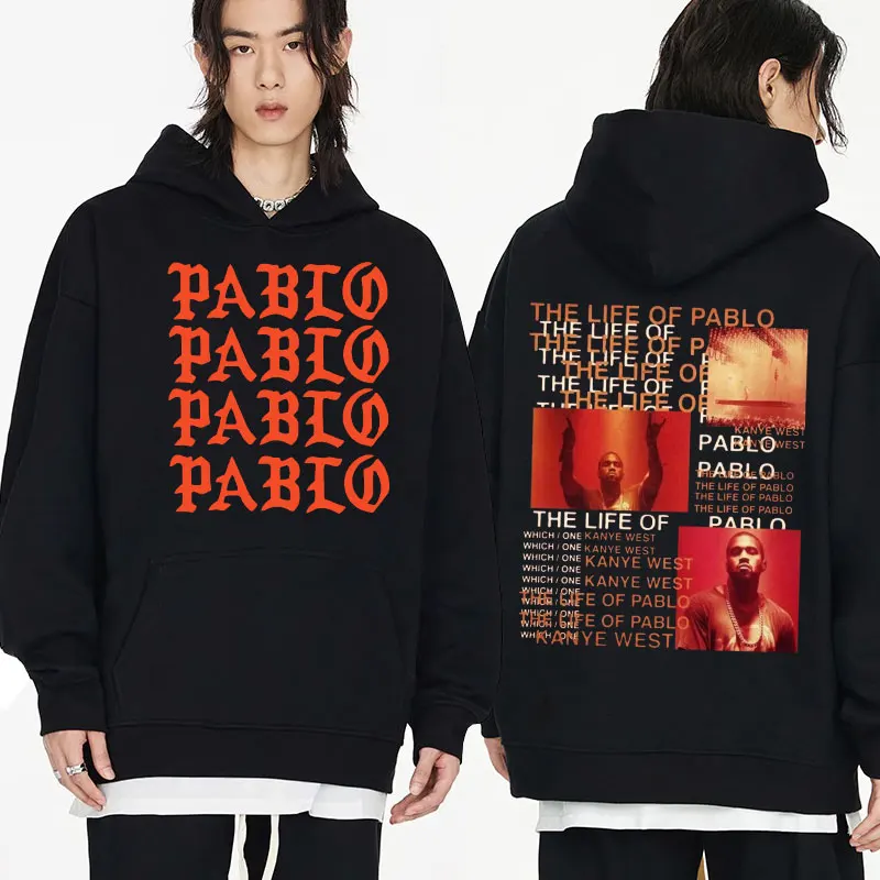 

Rapper Kanye West The Life of Pablo Graphic Hoodie Men Women Hip Hop Vintage Hooded Sweatshirts Casual Oversized Fleece Pullover