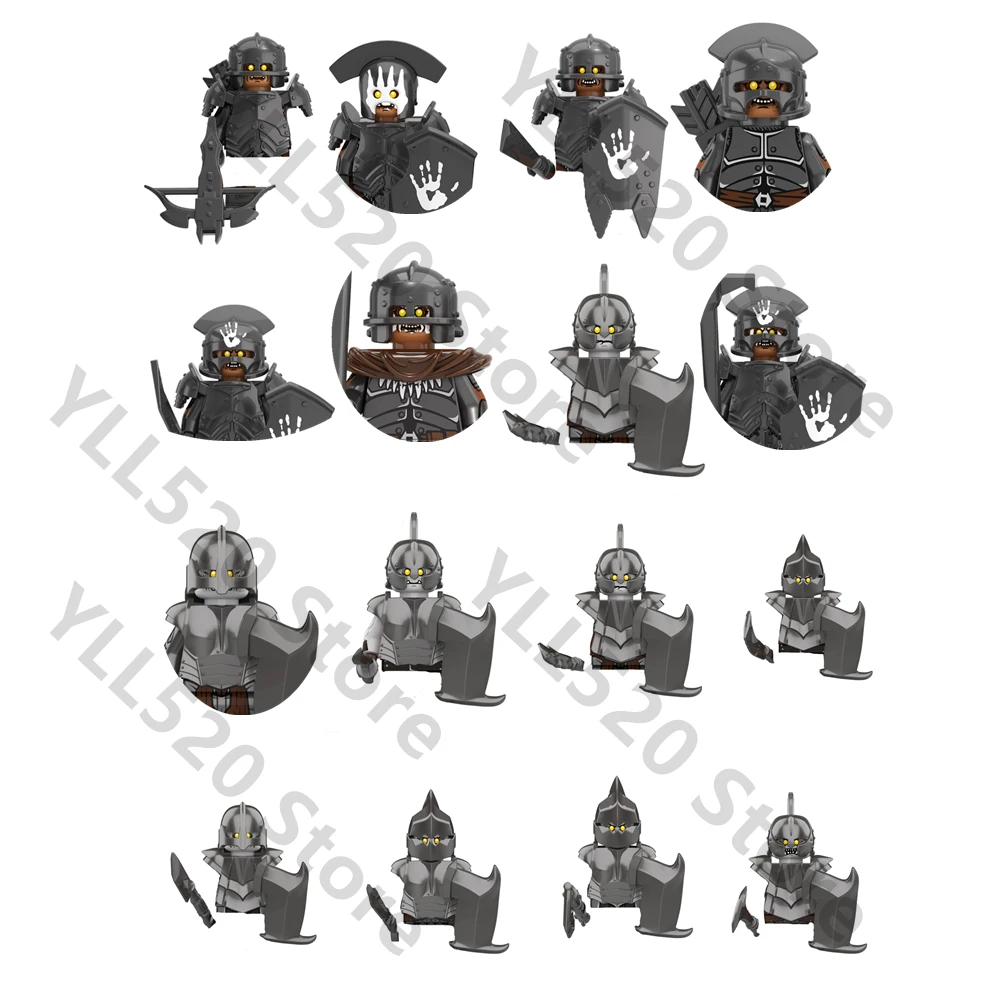 

Single Medieval Movie Ages Orcish Soldiers soldiers archers berserkers Knights Knight Building Blocks BricksToys gifts Series-3