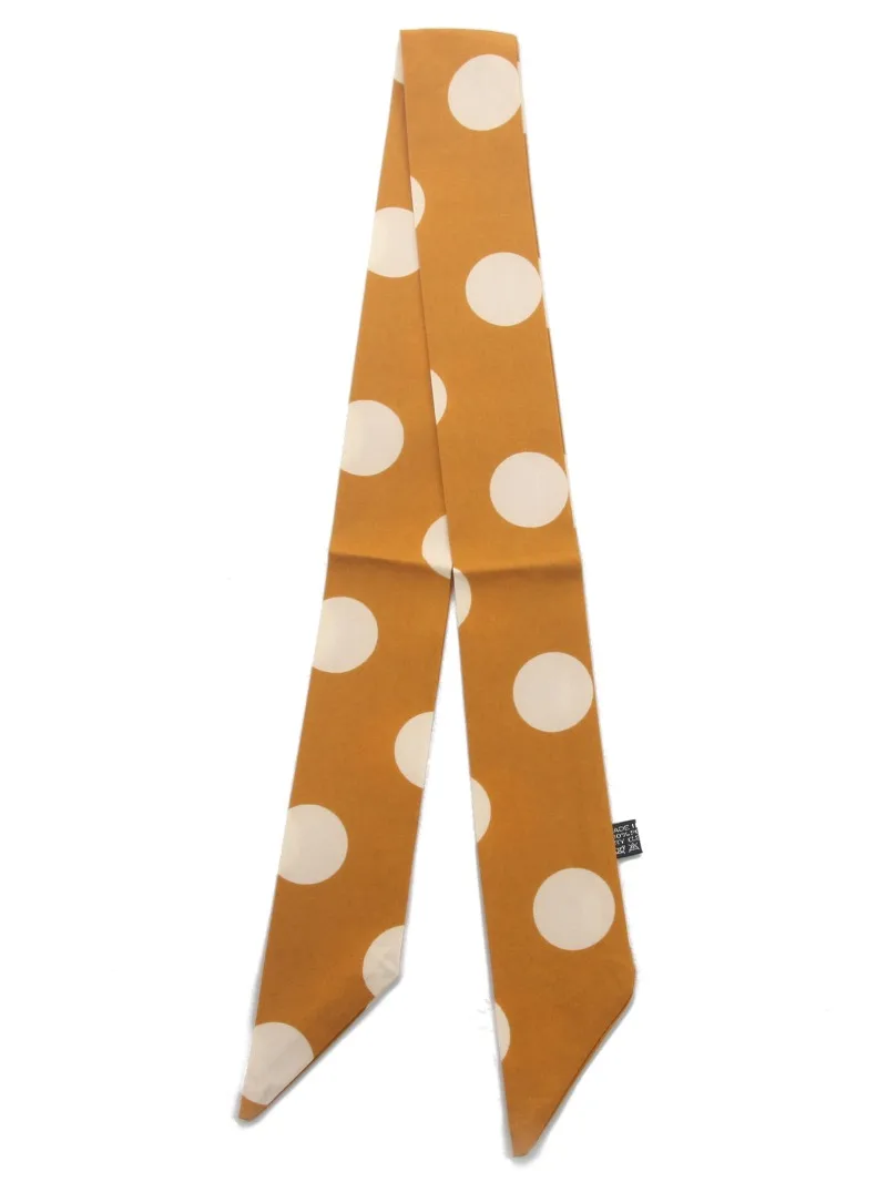 Mode Dot Print Seidenschal Neue frauen Dekorative Band Kleinen Schal Bindung Tasche Griff Band Haarband Kleinen Schal Stirnband – Detail 6
